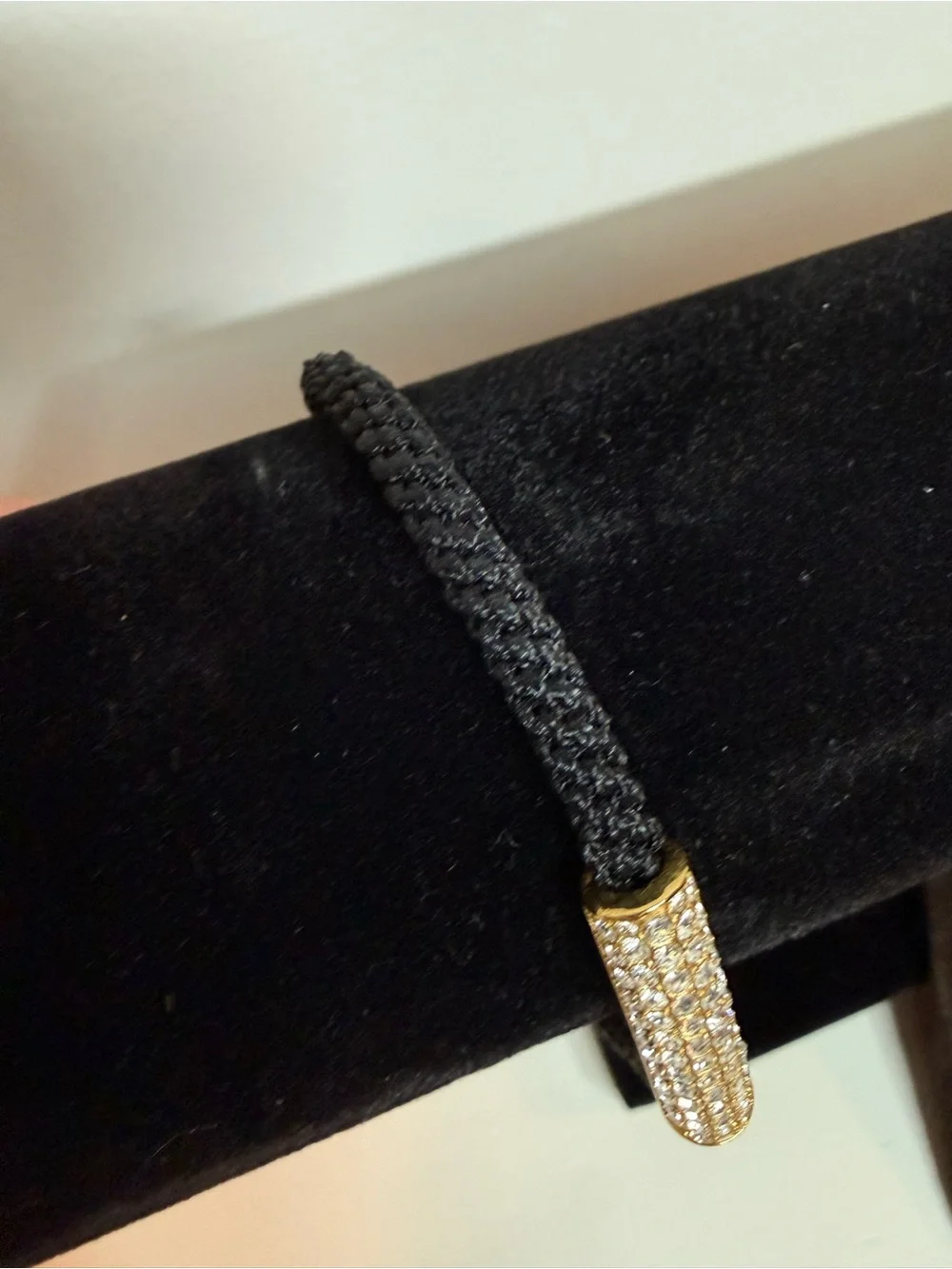 Michael Kors rhinestone and Black Cord Bracelet